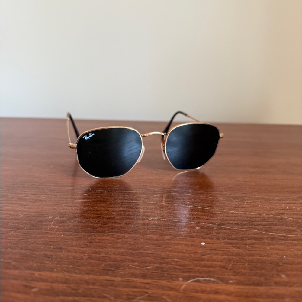 Ray-Ban Black and Gold Sunglasses